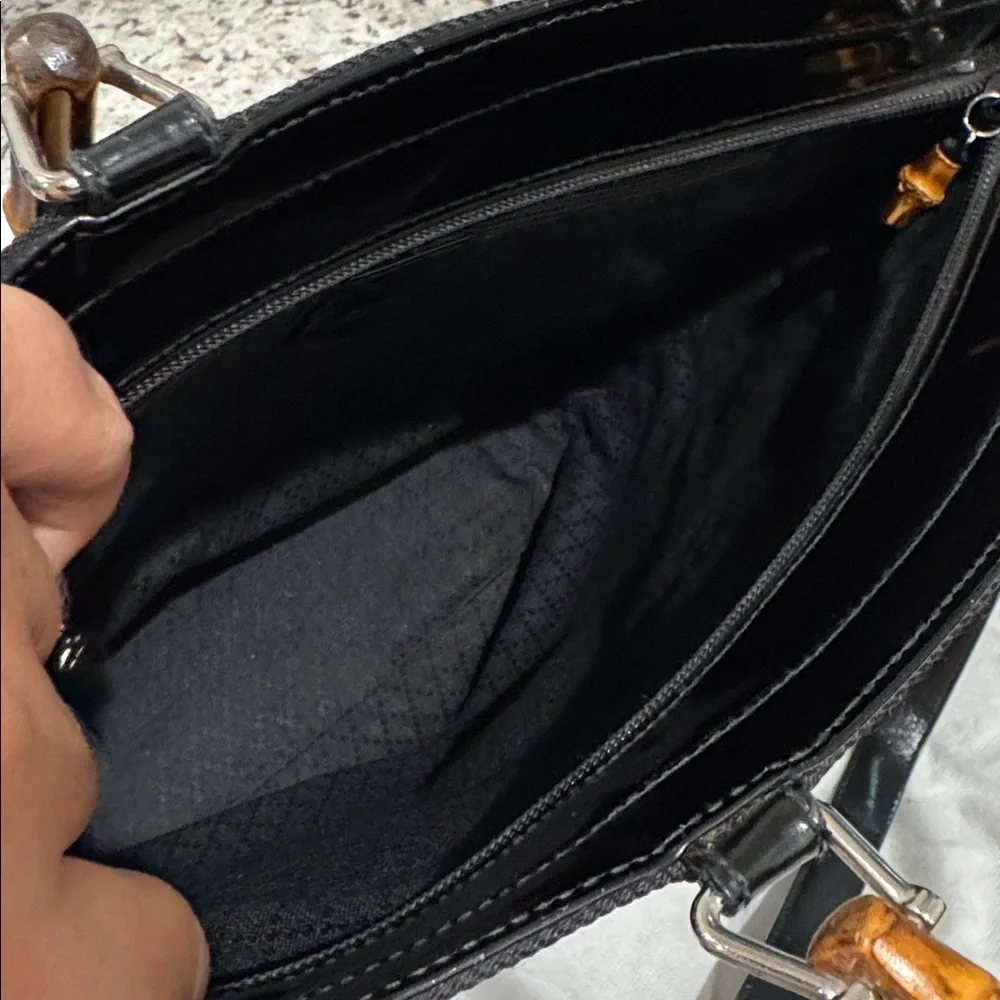 GUCCI Bamboo Bag Tom Ford Period Black 2 way Bag Includes COA